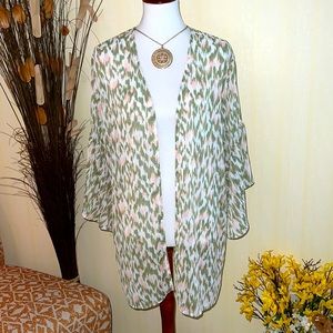 NWT Jun & Ivy Open Shrug Kimono Cardigan Sheer Lightweight L/XL